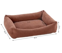 Dehner Premium Betten & Kissen|Hundebetten & Körbe - Hundebett Onega, rechteckig, ca. B80/H25/T60 cm Rot