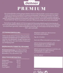 Dehner Premium Hundeleckerlies > Hundesnack Fleischstreifen, Lamm, 50 g