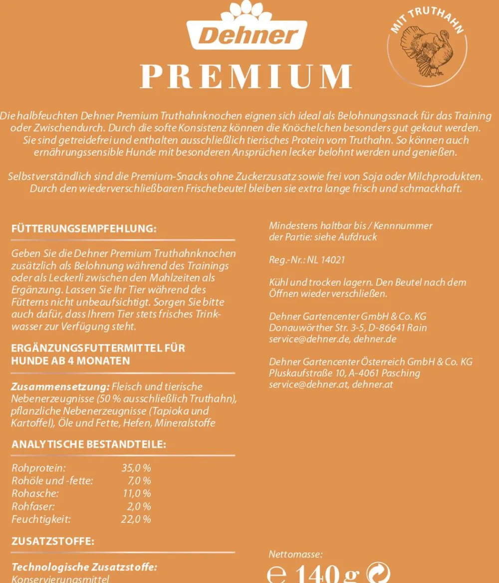 Dehner Premium Hundeleckerlies - Hundesnack Soft Snacks, 140 g