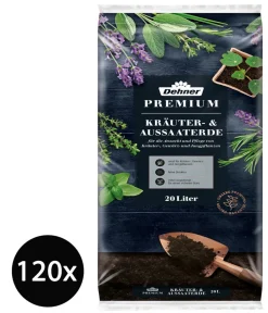 Dehner Premium Kräuter- & Aussaaterde, 120 x 20 Liter New
