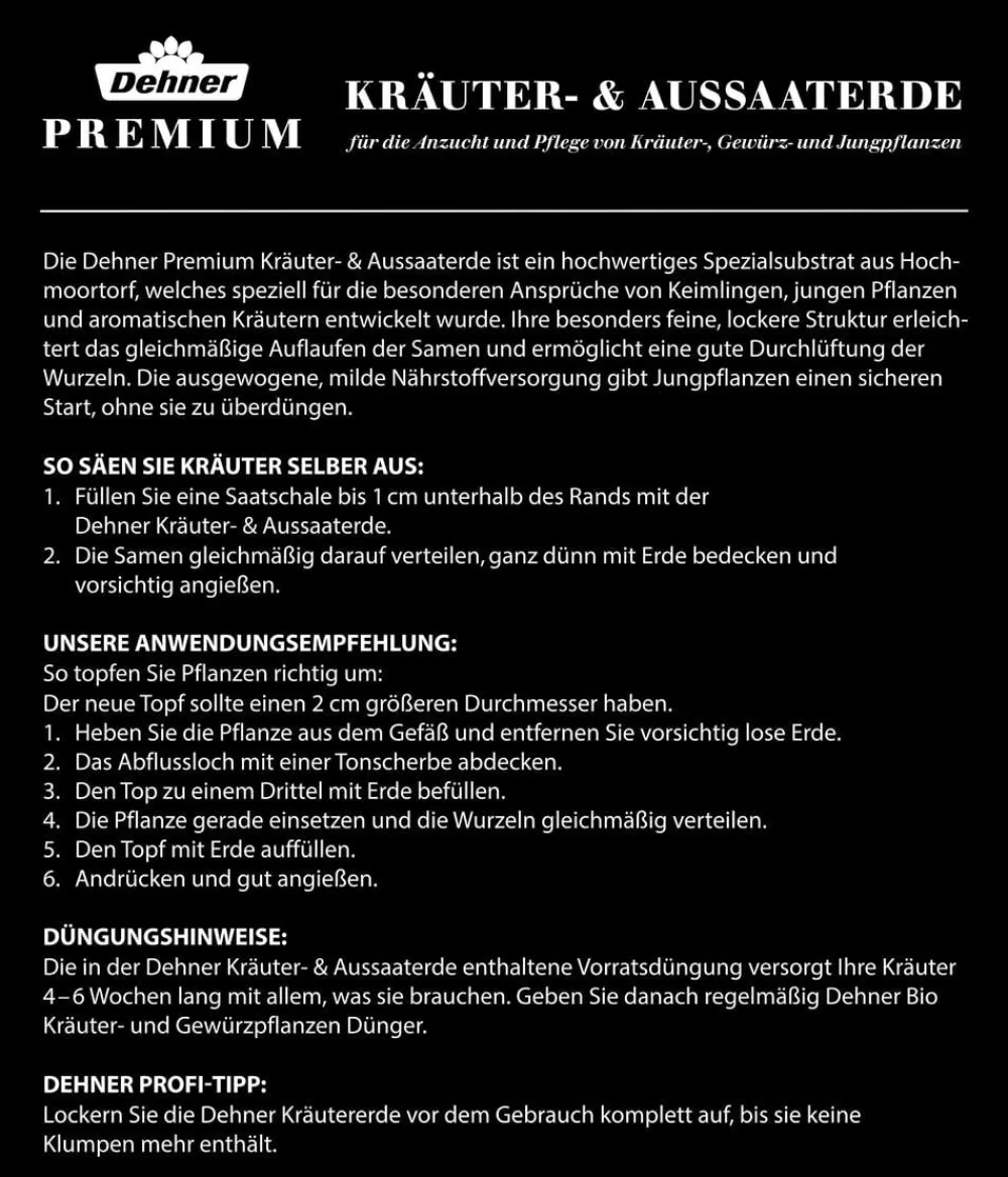 Dehner Spezialerde - Premium Kräuter- & Aussaaterde