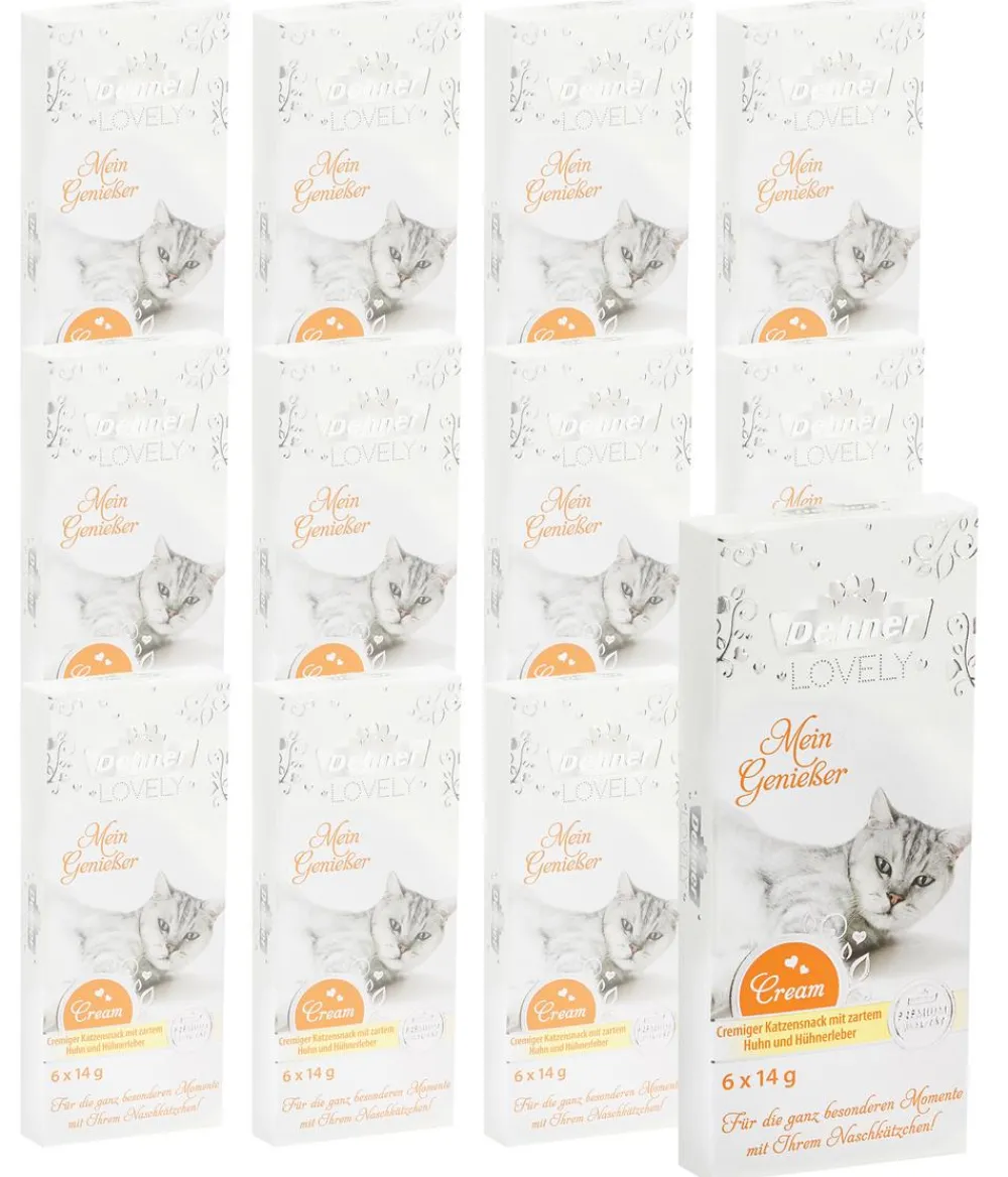 Dehner Premium Lovely Katzenleckerlies & Getränke > Katzensnack Mein Genießer, 12 x 6 x 14 g