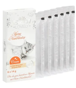 Dehner Premium Lovely Katzenleckerlies & Getränke - Katzensnack Cream Meine Naschkatze, 12 x 6 x 14 g