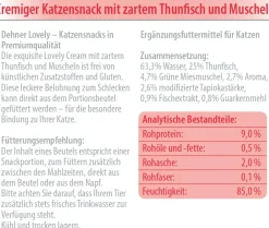 Dehner Premium Lovely Katzenleckerlies & Getränke - Katzensnack Cream Mein Schmauser, 12 x 6 x 14 g