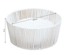 Dehner Premium Lovely Katzenbetten & Katzenkissen - Kuschelbett Erholung, rund, , ca. Ø40/H18 cm Weiß