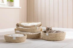 Dehner Premium Lovely Katzenbetten & Katzenkissen - Kuschelbett Guter Schlaf, oval