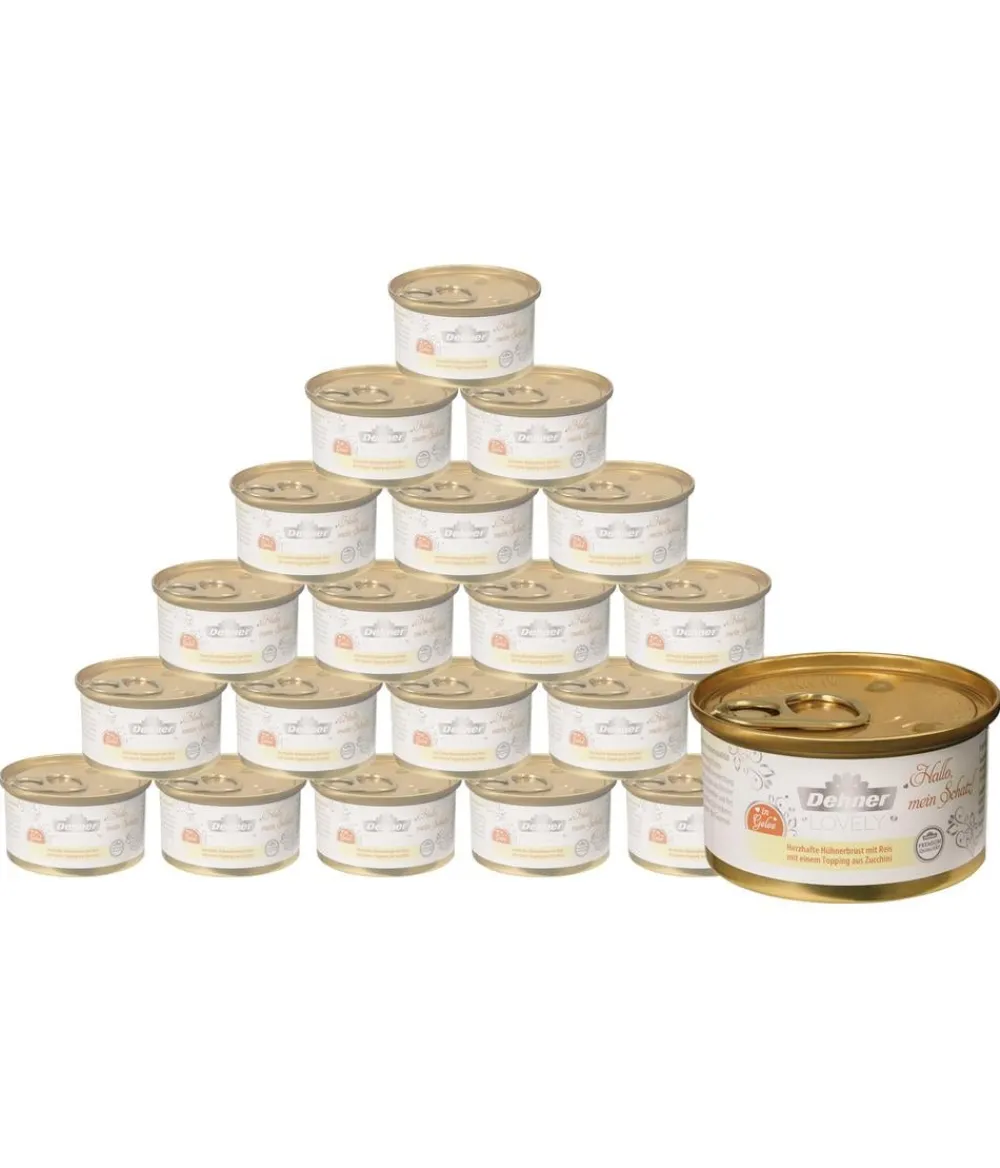 Dehner Premium Lovely Nassfutter Katze > Nassfutter für Katzen in Gelee Hallo, mein Schatz!, 24 x 85 g
