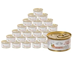 Dehner Premium Lovely Nassfutter Katze - Nassfutter für Katzen Darf ich dich streicheln?, 24 x 80 g