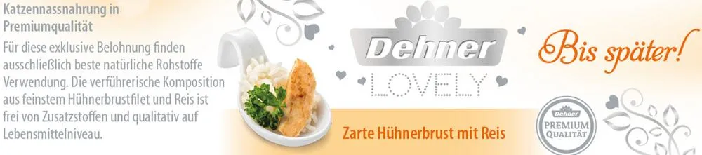 Dehner Premium Lovely Nassfutter für Katzen Bis später!, 24 x 70 g New