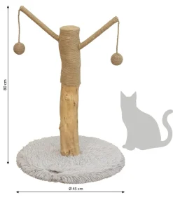 Dehner Premium Lovely Natur-Kratzbaum Auspowern & Ausspannen Beige Clearance