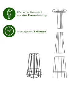 Dehner Premium Metall-Obelisk Maxima, Schwarz Online