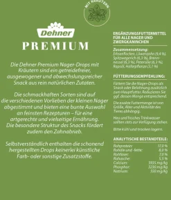 Dehner Premium Nagersnacks > Nager-Drops, 3 x 140 g