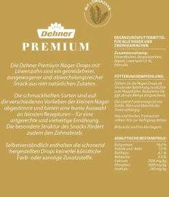 Dehner Premium Nagersnacks - Nager-Drops, 3 x 140 g
