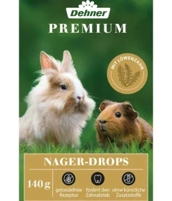 Dehner Premium Nagersnacks - Nager-Drops, 3 x 140 g