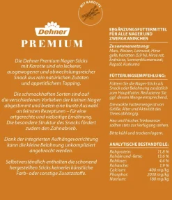 Dehner Premium Nagersnacks - Nager-Sticks, 3 x 150 g