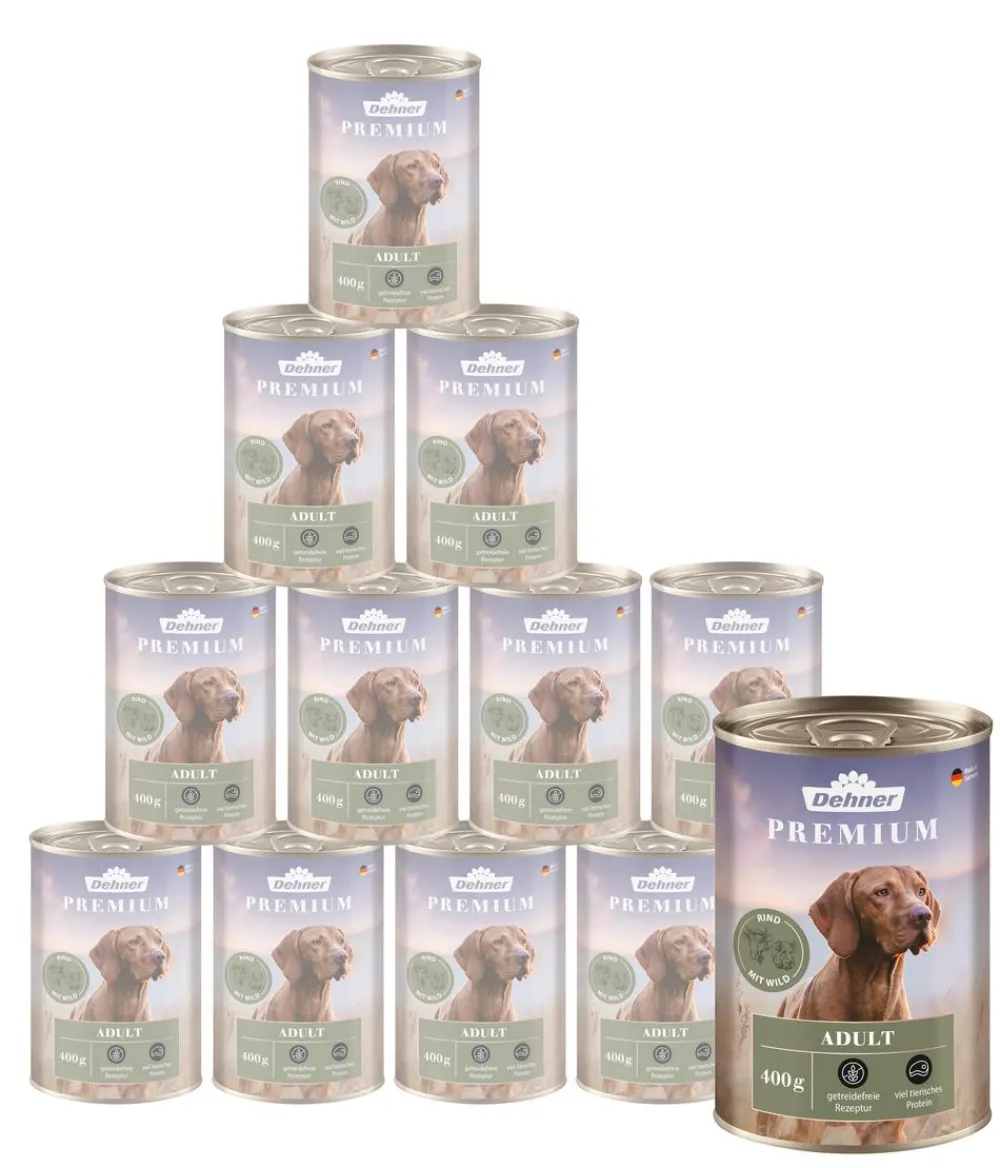 Dehner Premium Nassfutter für Hunde Adult Clearance