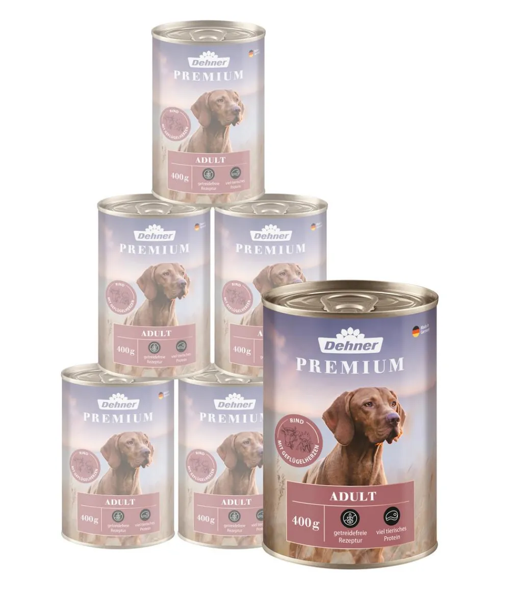 Dehner Premium Nassfutter für Hunde Adult Sale