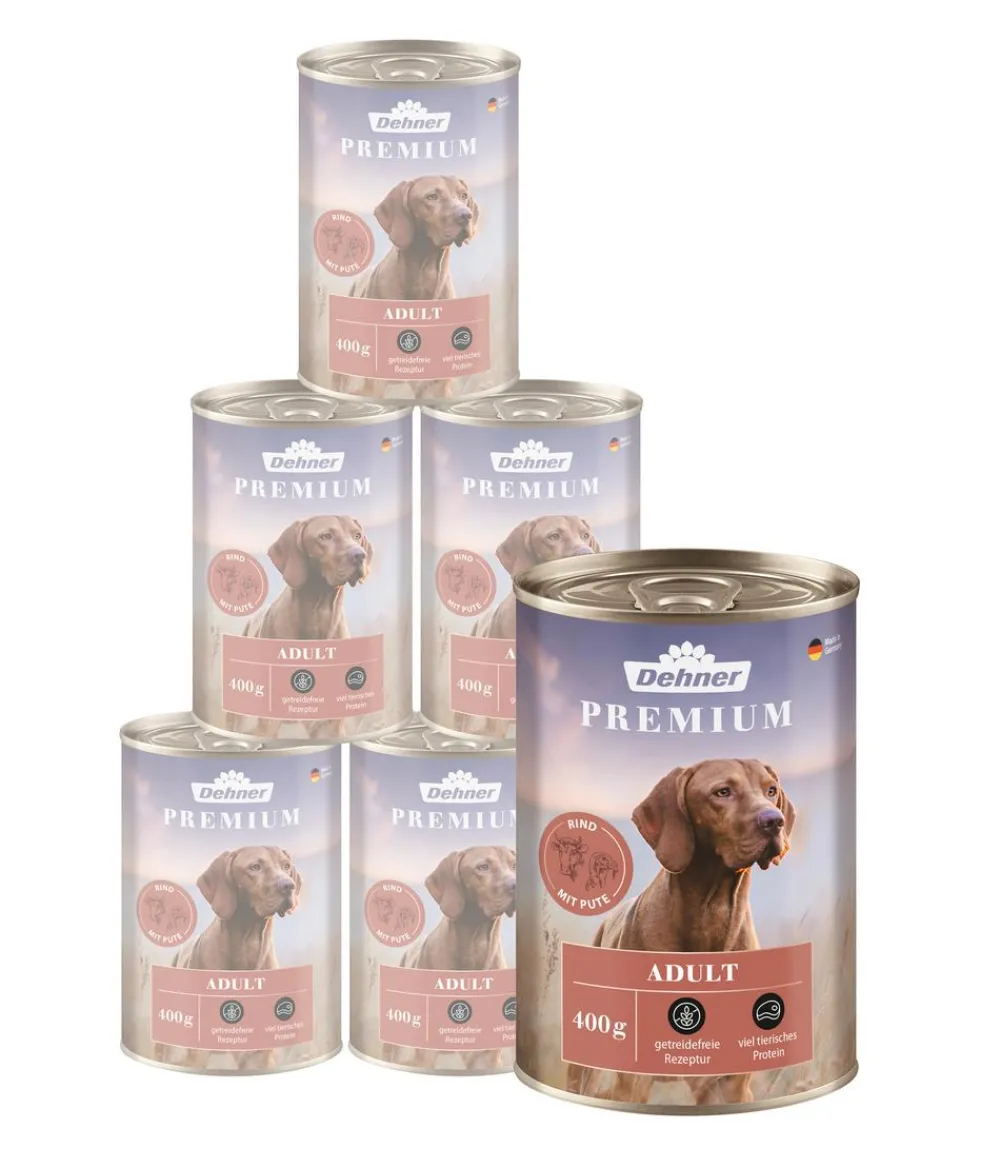 Dehner Premium Nassfutter Hund - Nassfutter für Hunde Adult