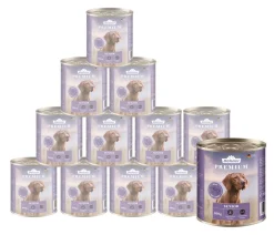 Dehner Premium Nassfutter Hund - Nassfutter für Hunde Senior, Rind mit Lamm