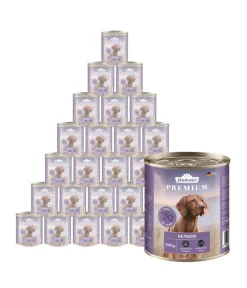 Dehner Premium Nassfutter Hund - Nassfutter für Hunde Senior, Rind mit Lamm