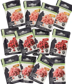 Dehner Premium Nassfutter Katze - Nassfutter für Katzen Feine Fleischmenüs im Vorteilspack Sensitive Adult, 12 x 100 g