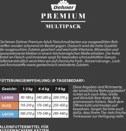 Dehner Premium Nassfutter für Katzen Multipack Adult, 12 x 100 g Discount