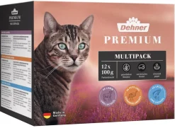 Dehner Premium Nassfutter für Katzen Multipack Adult, 12 x 100 g Discount
