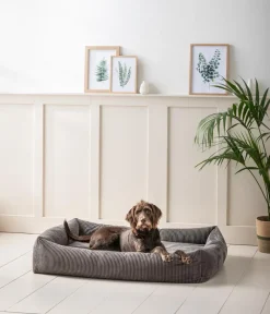 Dehner Premium Orthopädisches Hundebett Yumah, rechteckig, ca. B120/H23/T90 cm Grau New