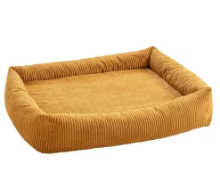 Dehner Premium Orthopädisches Hundebett Enola, rechteckig, ca. B90/H23/T70 cm Gelb Hot