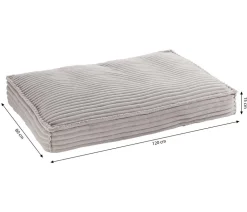 Dehner Premium Betten & Kissen|Hundekissen - Orthopädische Hundematratze Soyala, rechteckig, ca. B120/H15/T80 cm Taupe