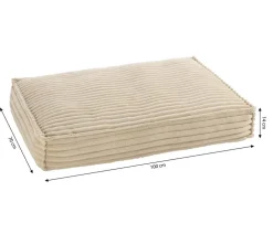 Dehner Premium Betten & Kissen|Hundekissen - Orthopädische Hundematratze Sikari, rechteckig, ca. B100/H14/T70 cm Beige