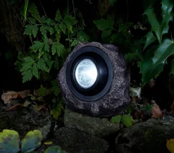 Dehner Solarleuchten - Premium Solar-Granitstein Pedra, ca. Ø20/16,5 cm