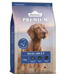 Dehner Premium Trockenfutter Hund - Trockenfutter für Hunde Maxi Adult, Ente & Kartoffel