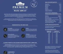 Dehner Premium Trockenfutter Hund - Trockenfutter für Hunde Maxi Adult, Ente & Kartoffel