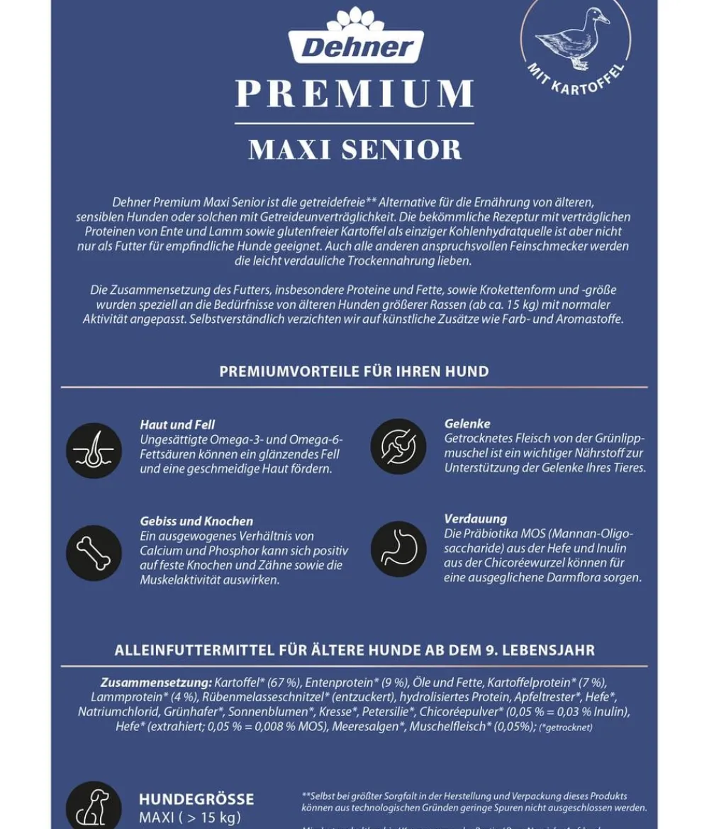 Dehner Premium Trockenfutter Hund > Trockenfutter für Hunde Mini Adult, Ente & Kartoffel
