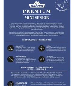 Dehner Premium Trockenfutter Hund - Trockenfutter für Hunde Mini Senior, Ente mit Kartoffel