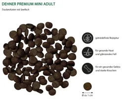 Dehner Premium Trockenfutter Hund - Trockenfutter für Hunde Mini Adult, Seefisch