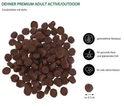 Dehner Premium Trockenfutter Katze > Trockenfutter für Katzen Active/Outdoor Adult, Huhn