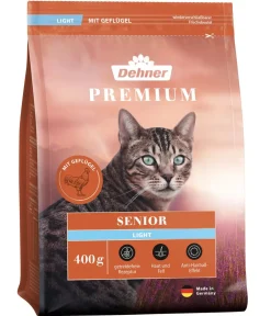 Dehner Premium Trockenfutter Katze > Trockenfutter für Katzen Light Senior, Geflügel