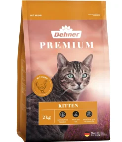 Dehner Premium Trockenfutter für Katzen Kitten, Huhn Hot