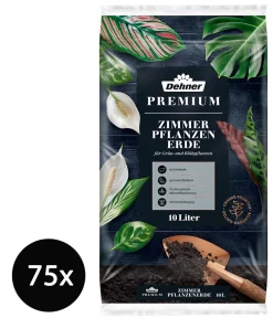 Dehner Spezialerde - Premium Zimmerpflanzenerde, 75 x 10 Liter