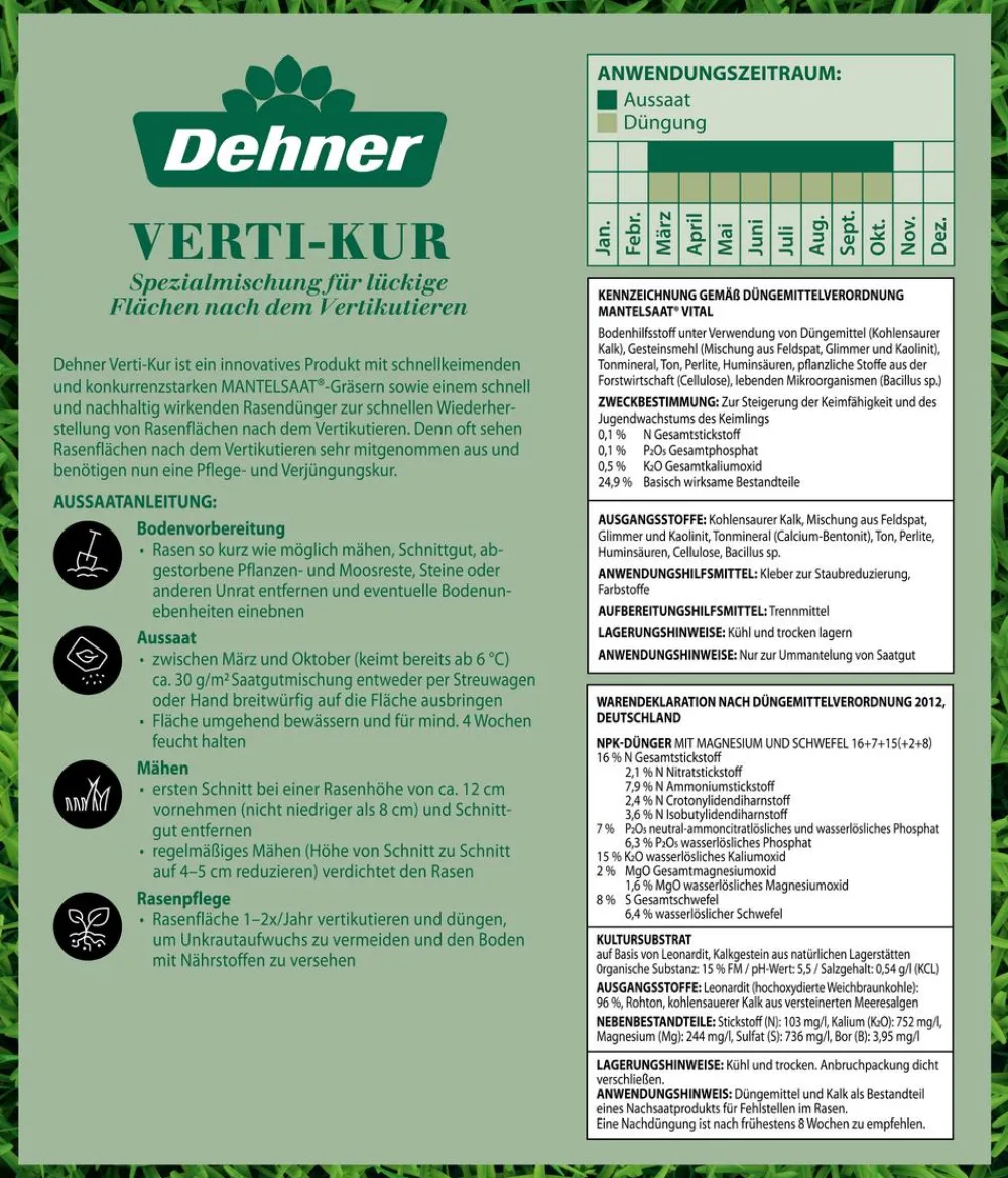 Dehner Rasensamen - Rasen Verti-Kur