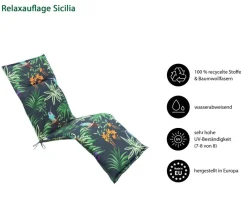 Dehner Relax- & Liegenauflagen > Relaxauflage Sicilia, ca. B50/H4/T168 cm