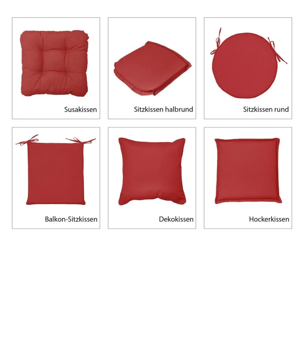 Dehner Relax- & Liegenauflagen - Relaxauflage Veneto, ca. B50/H4/T168 cm Rot