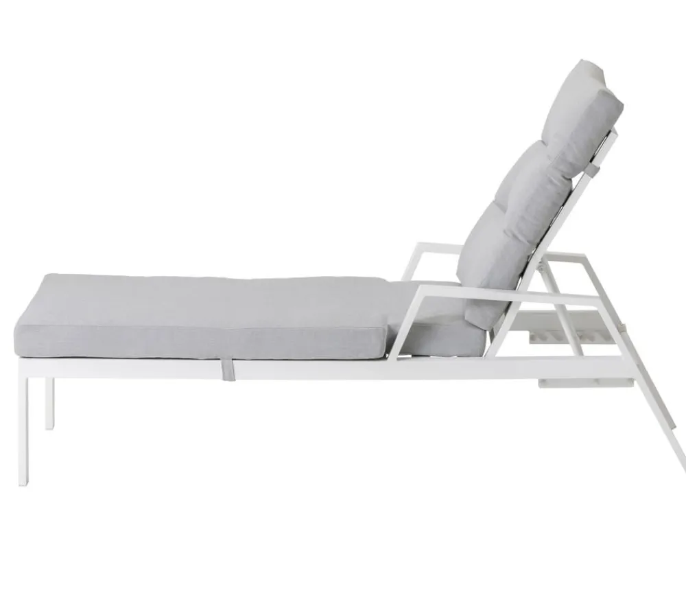 Dehner Relaxliegen|Gartenliegen Aluminium - Relaxliege Formentera, ca. B66/H97/T188,5 cm Weiß