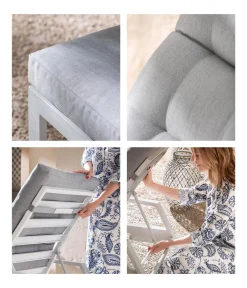 Dehner Relaxliegen|Gartenliegen Aluminium - Relaxliege Formentera, ca. B66/H97/T188,5 cm Weiß