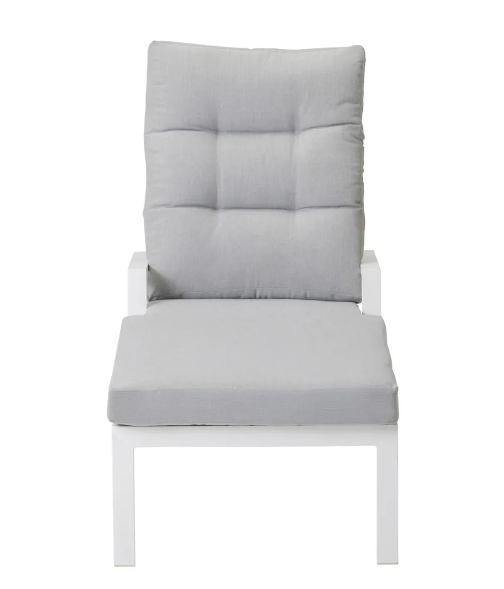 Dehner Relaxliegen|Gartenliegen Aluminium - Relaxliege Formentera, ca. B66/H97/T188,5 cm Weiß