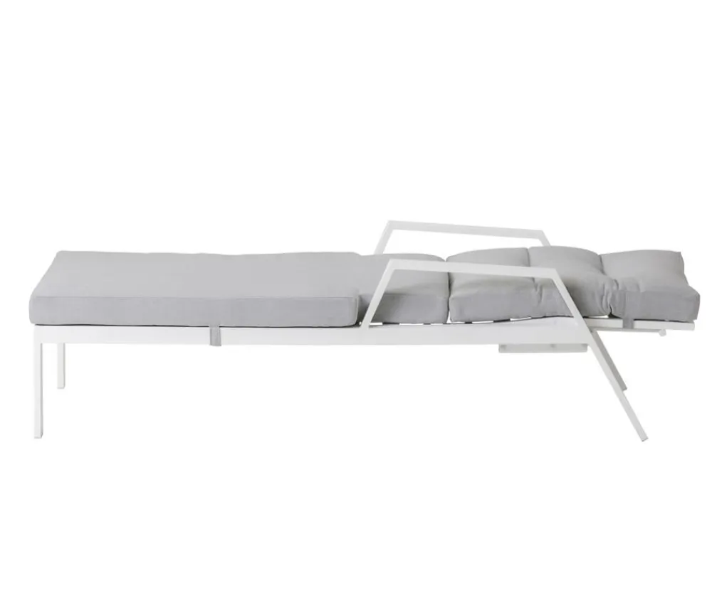 Dehner Relaxliegen|Gartenliegen Aluminium - Relaxliege Formentera, ca. B66/H97/T188,5 cm Weiß