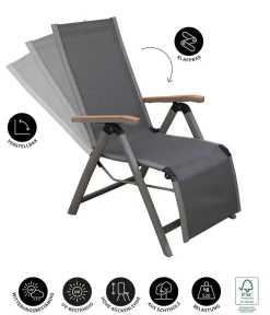 Dehner Relaxstühle|Gartenstühle Aluminium > Relaxsessel Colmar