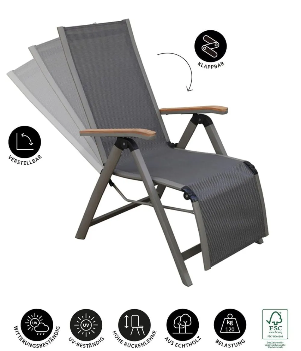 Dehner Relaxstühle|Gartenstühle Aluminium > Relaxsessel Colmar